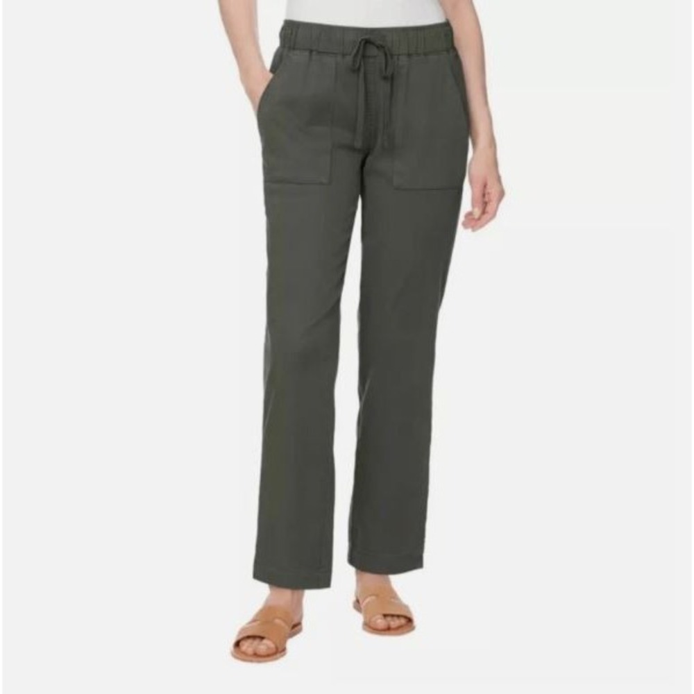 NWT‎ Buffalo David Bitton Women's Green Tencel Cotton Blend Cargo Pants Size XXL